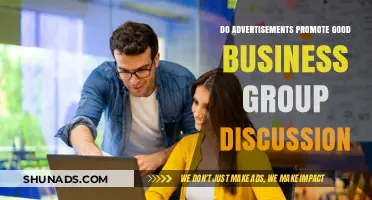 Do Ads Foster Healthy Business Group Discussions? Pros and Cons Explored