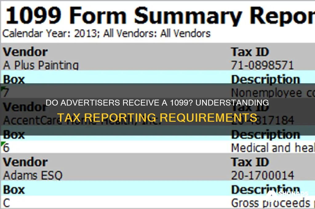 do advertisers get a 1099