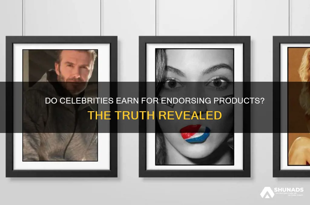 do celebrities get paid for advertising products