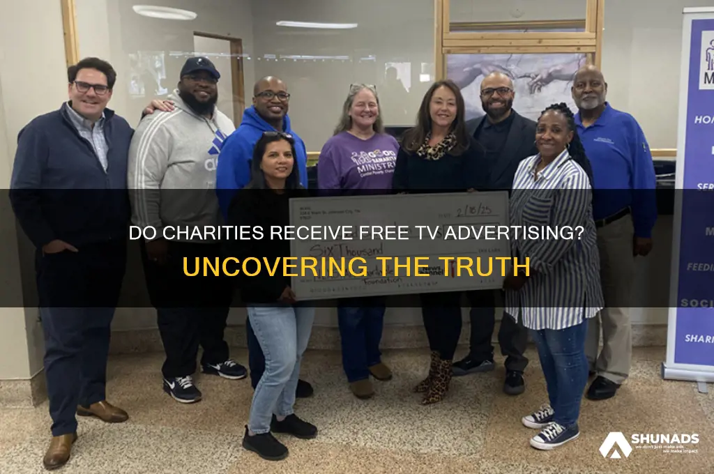 do charities get free advertising on tv