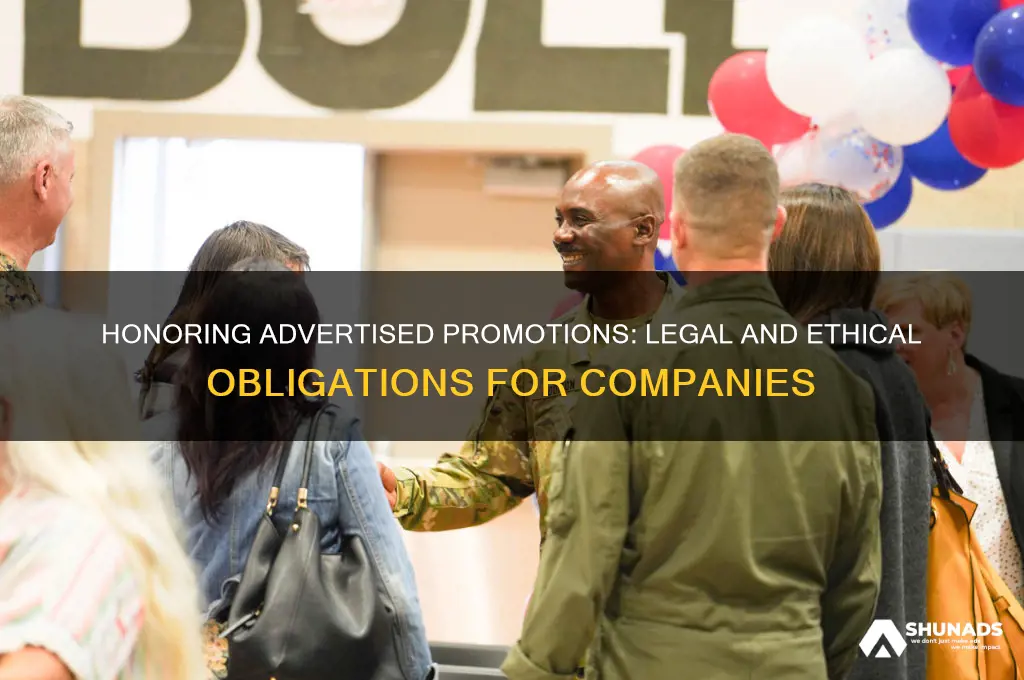 do companies need to honor promotions they advertise