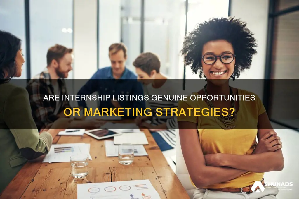 do companies post internship positions for advertisement