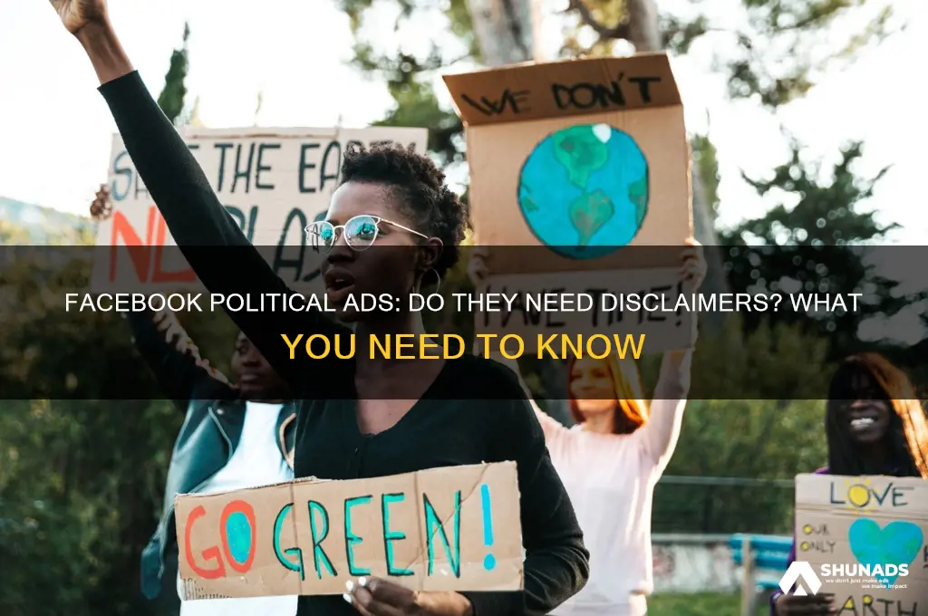 do facebook political advertisements require disclaimer
