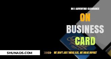 Should You Include Clearance Ads on Your Business Card? Pros & Cons
