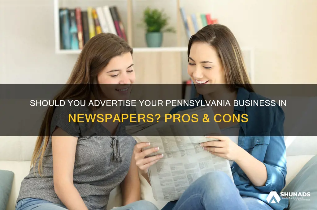 do i need to advertise my company in newspaper pennsylvania