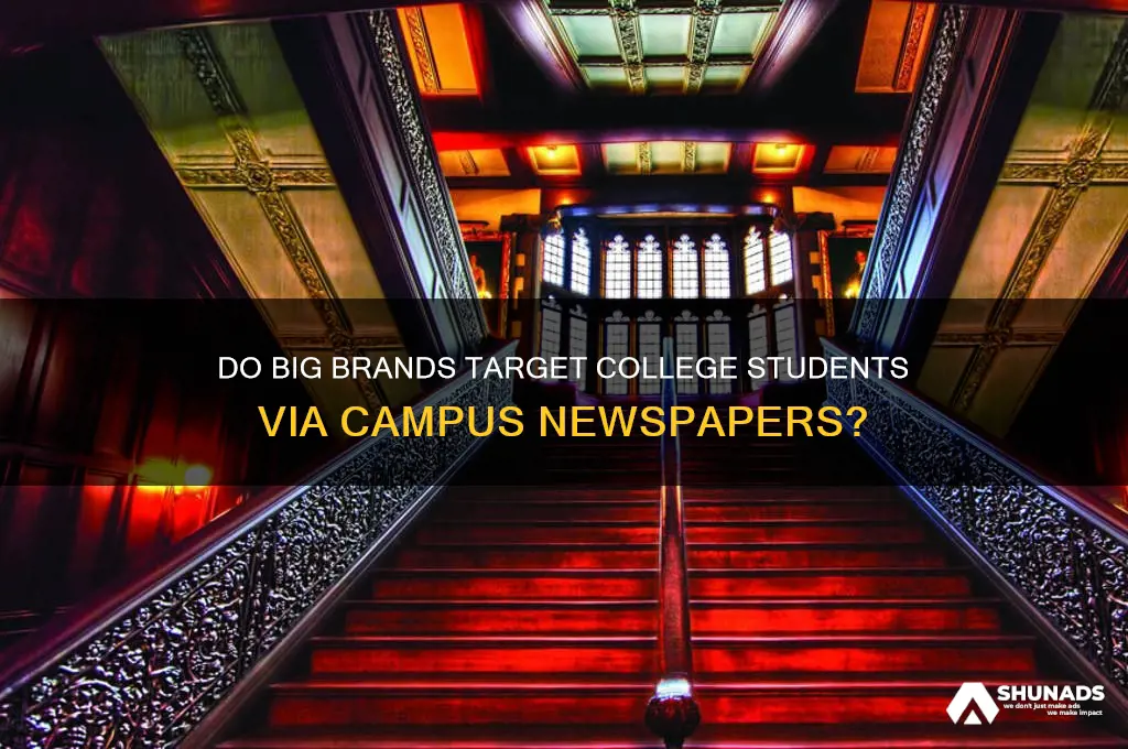 do large companies put advertise in college newspapers