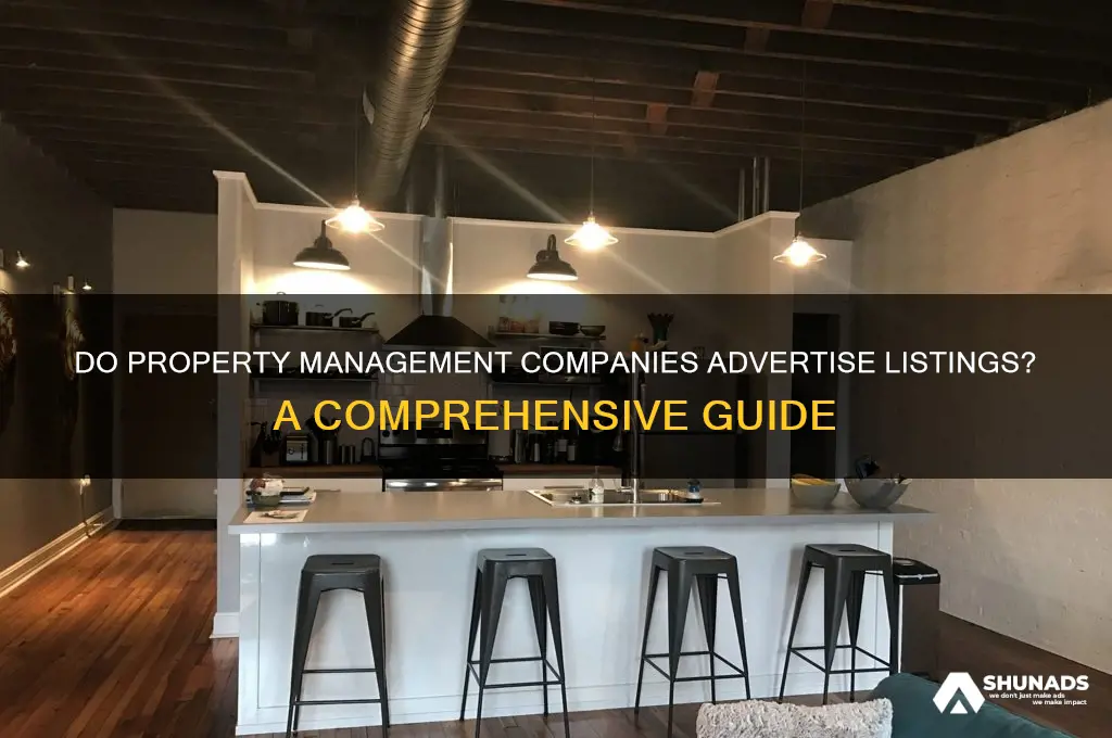 do property managhent companies advertise listing