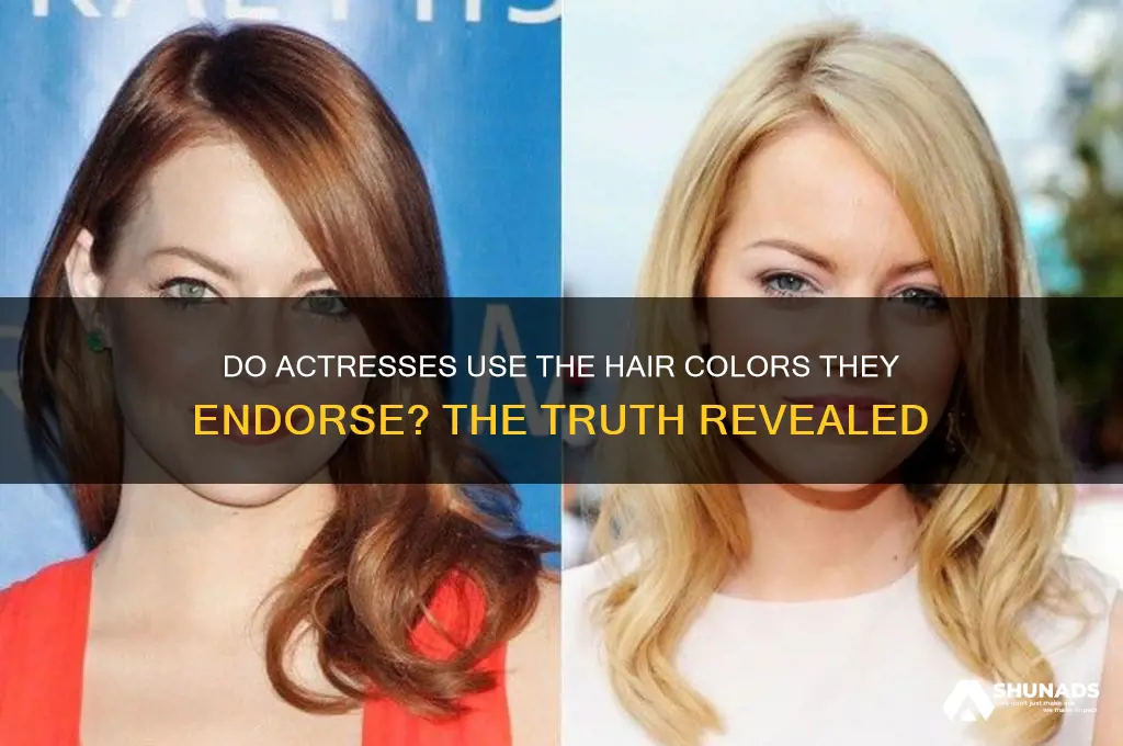 do the actresses use the hair color they advertise
