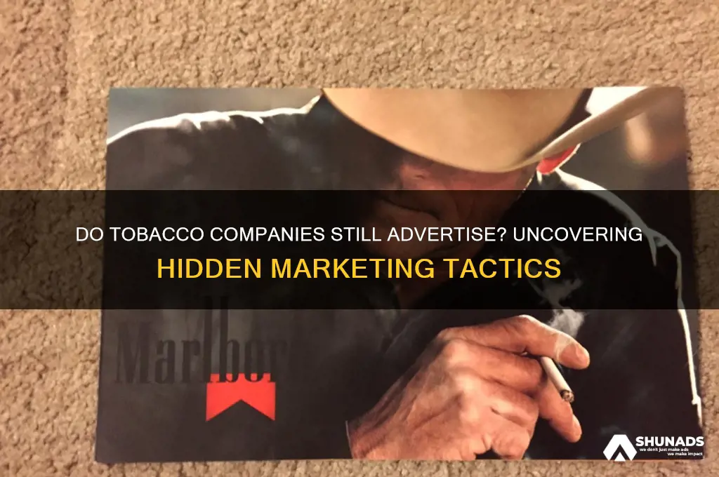 do tobacco companies advertise