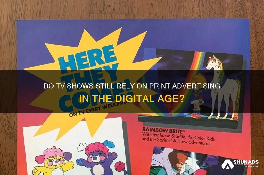 do tv shows use print advertising