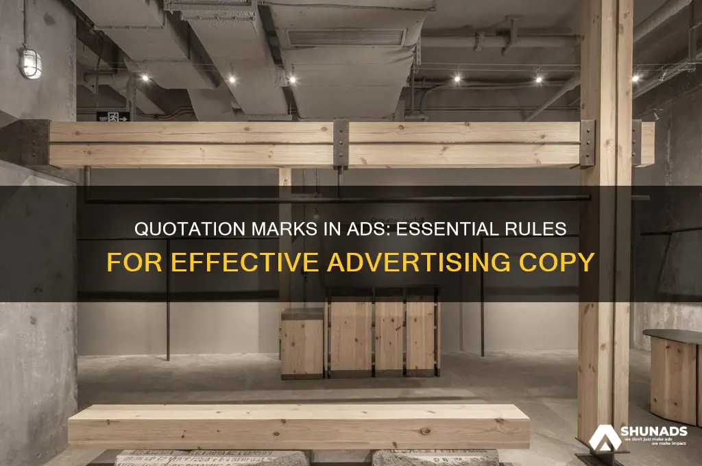 do you use quotation marks for advertisements