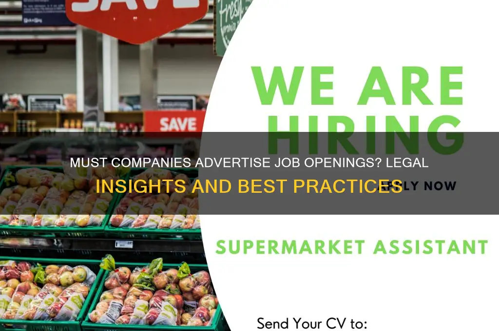 does a company have to advertise a job vacancy
