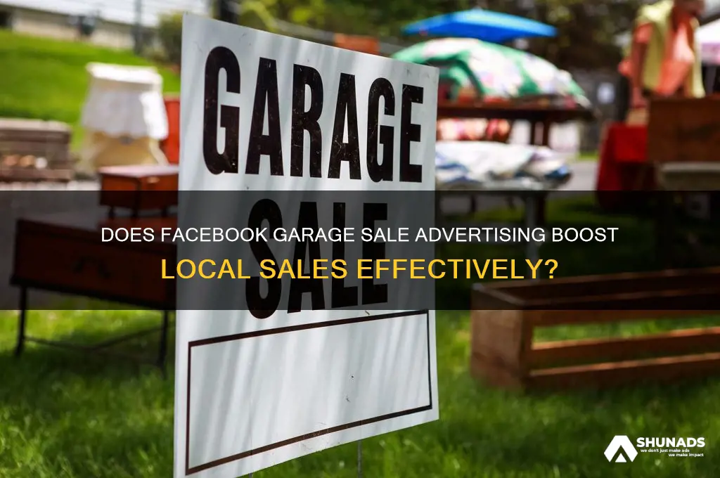 does advertising on garage sale facebook site work