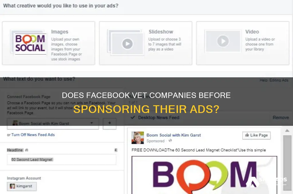 does facebook check out a company before sponsoring their advertising