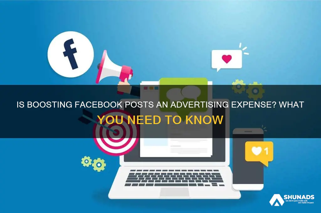 does facebook post boost considered advertising expense