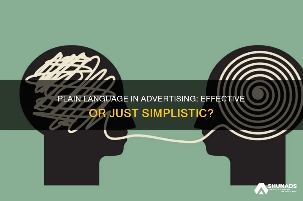 does it use plain language advertising