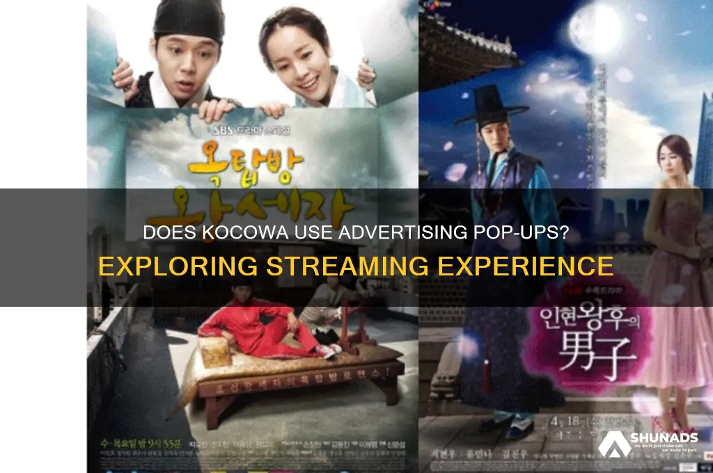 does kocowa use advertising pop ups