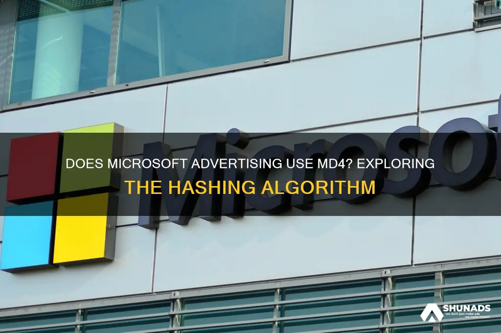 does microsoft advertising use md4