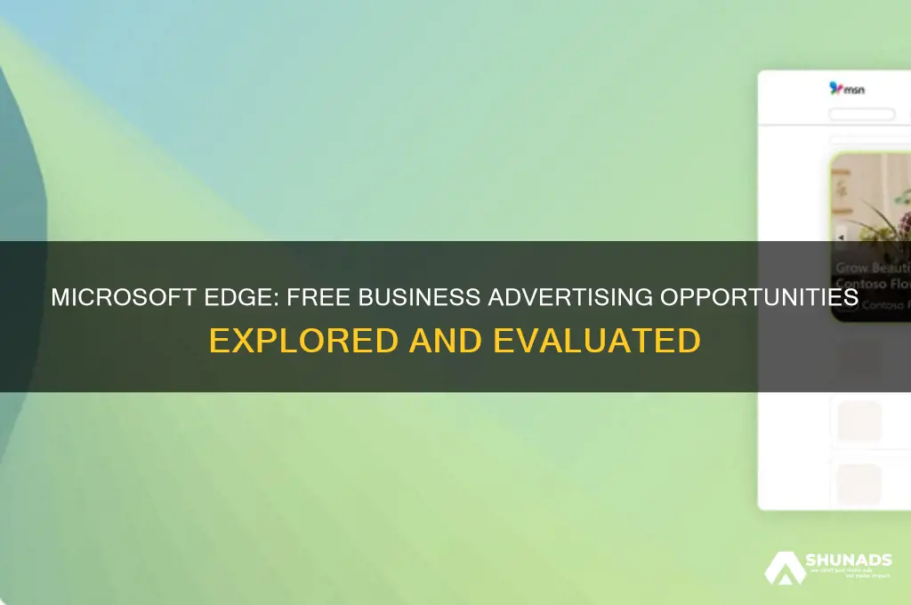does microsoft edge have free business advertising