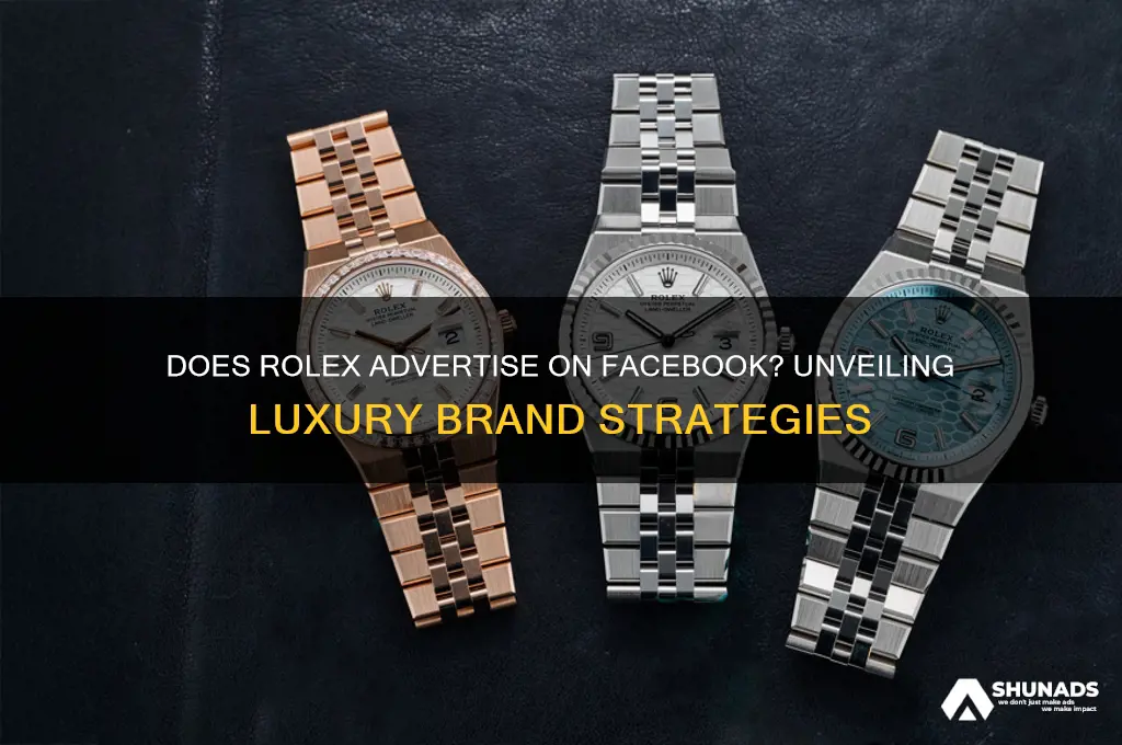does rolex advertise on facebook