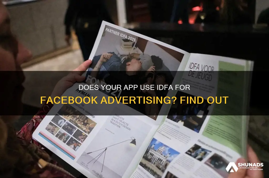 does this app use the advertising identifier idfa facebook