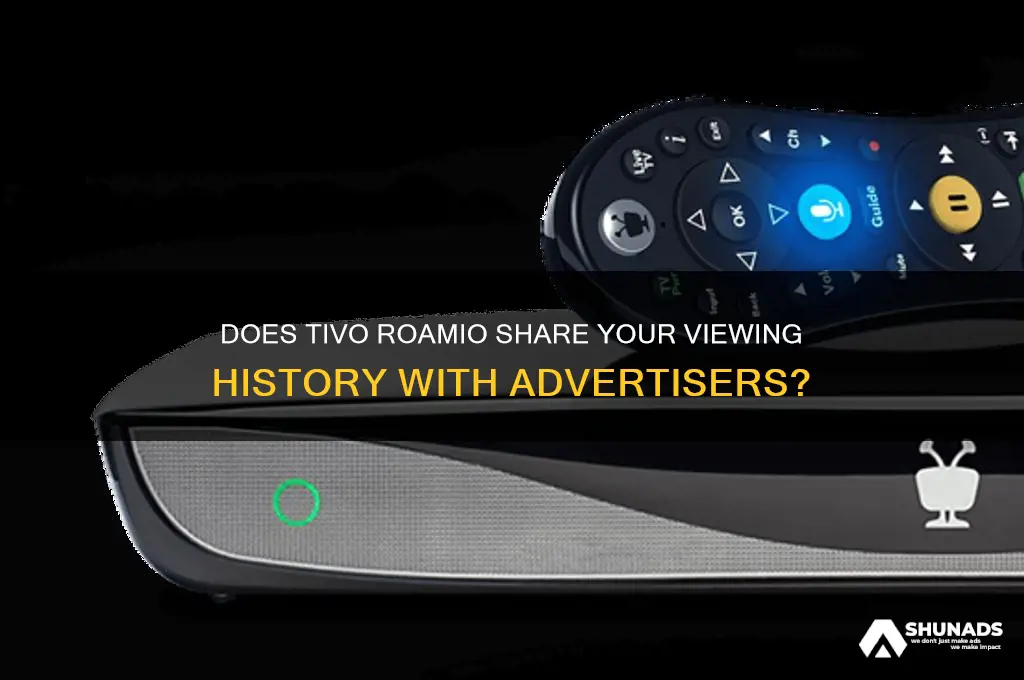 does tivo roamio use my viewing history to pay advertisers