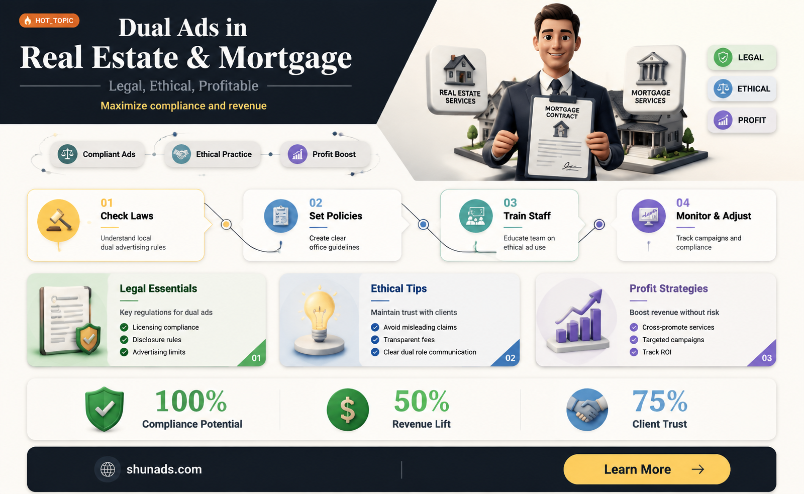 can i dual advertise real estate and mortgage
