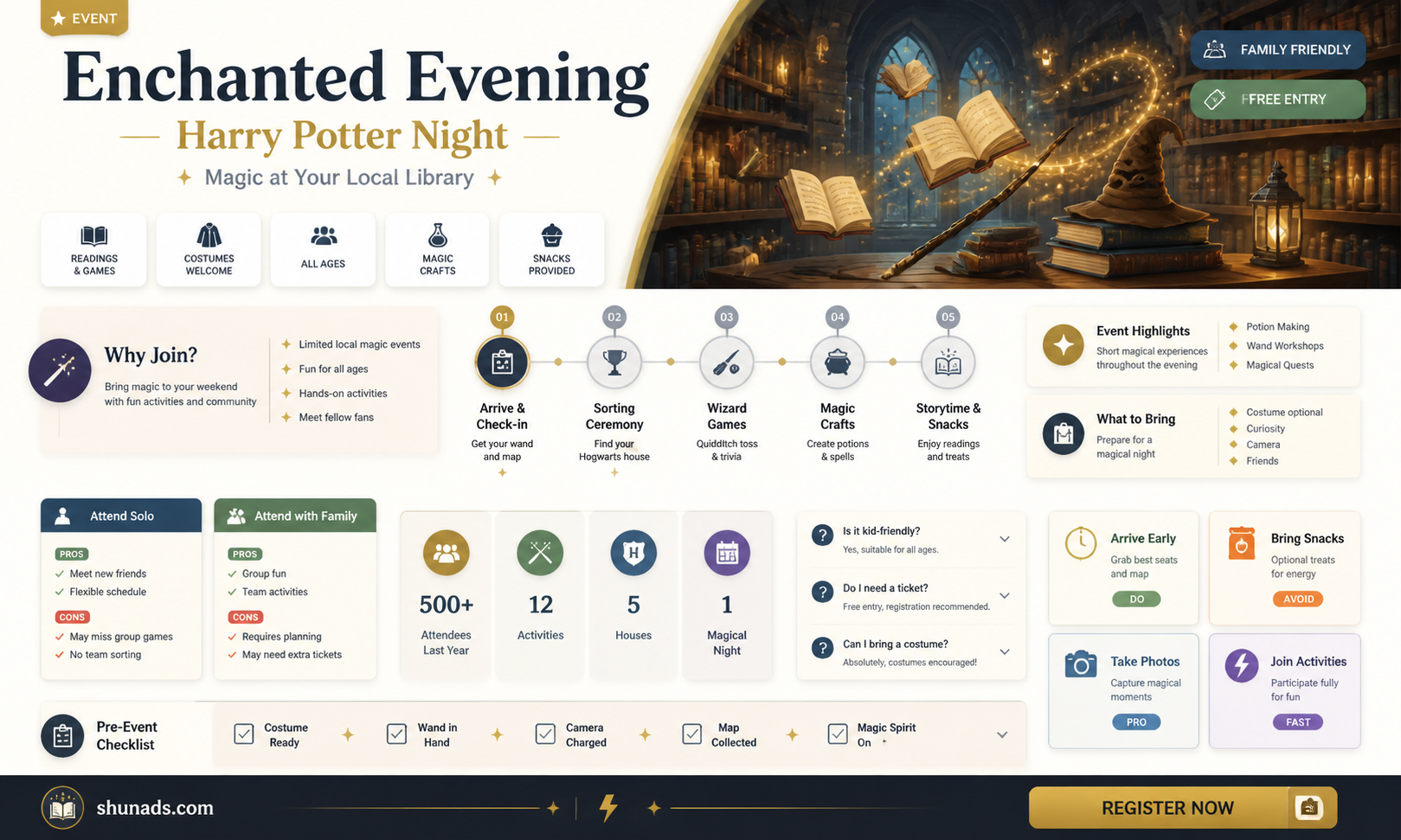 can a local library advertise a harry potter night