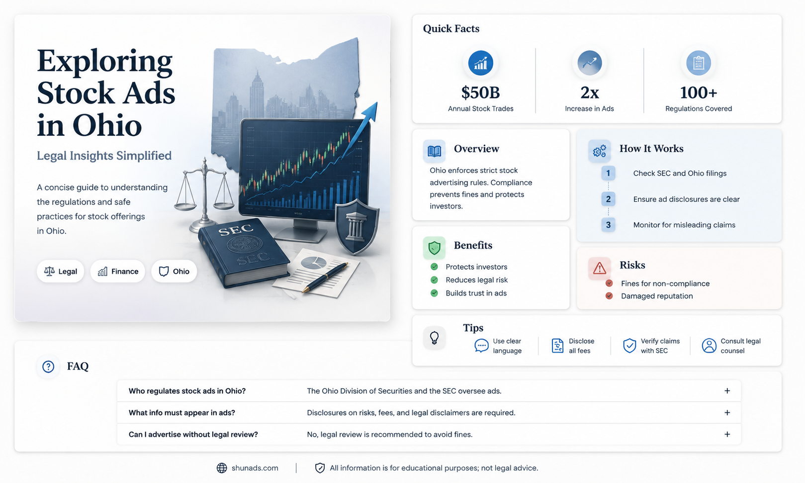 can a stock offering be advertised in ohio
