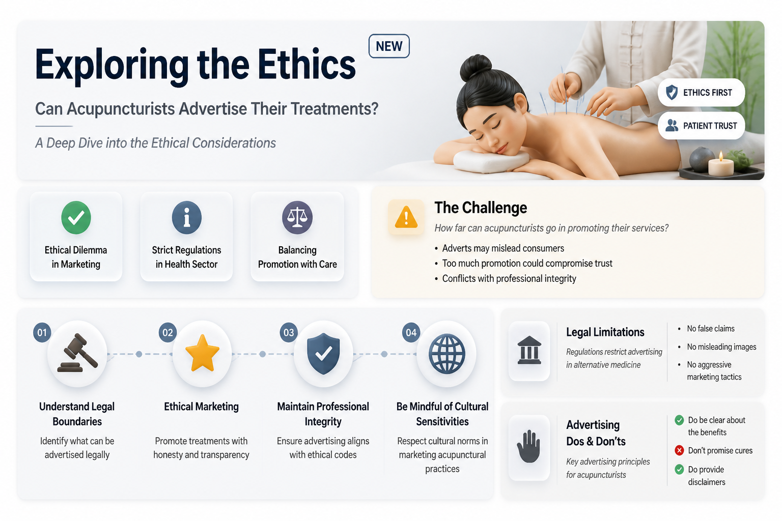 can acupuncturist advertise about treatments