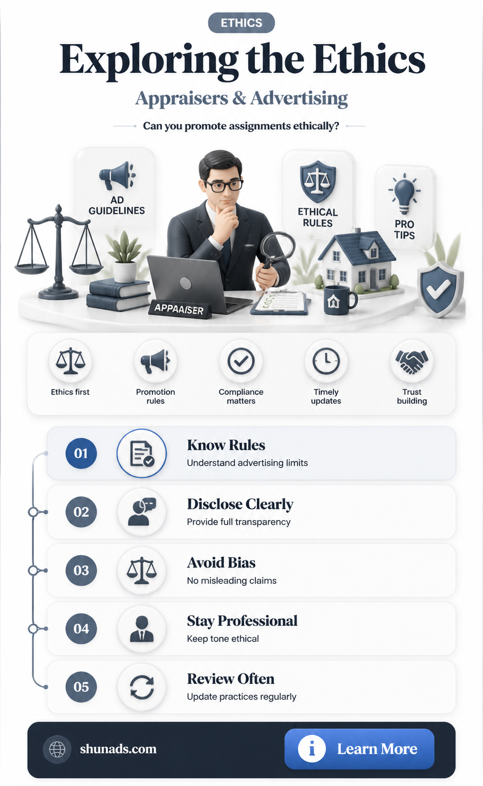 can an appraiser advertise for a new assignment