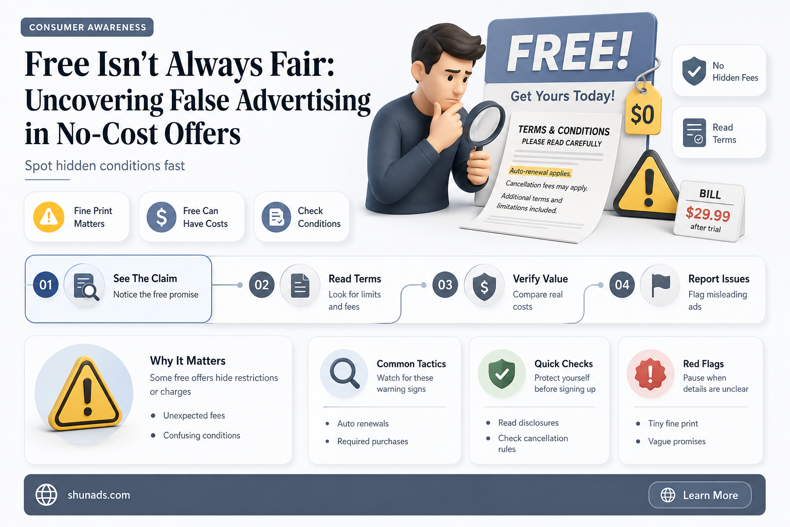 can there be false advertising on a free product