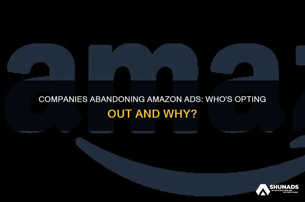 has any company dropped amazon advertising