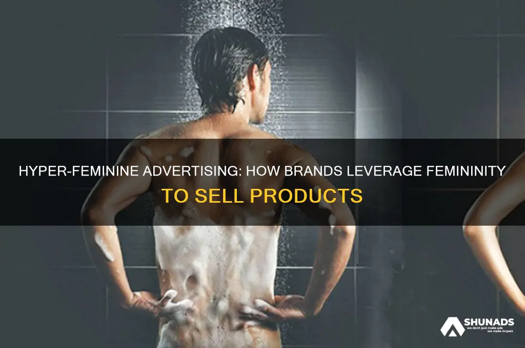 how are advertisements using hyper-feminine to sell products