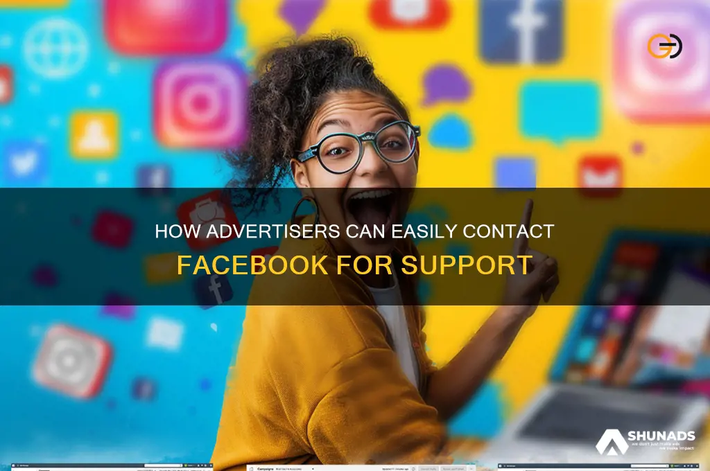 how can advertisers contact facebook