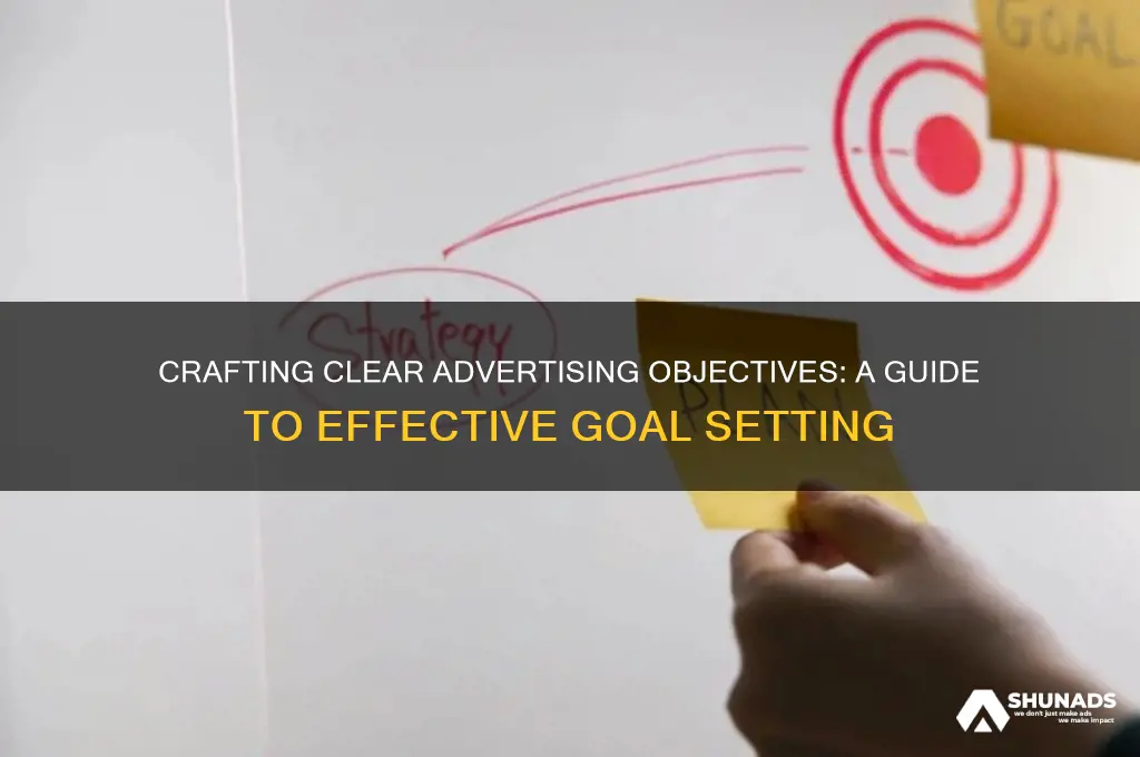 how can advertising objectives be stated