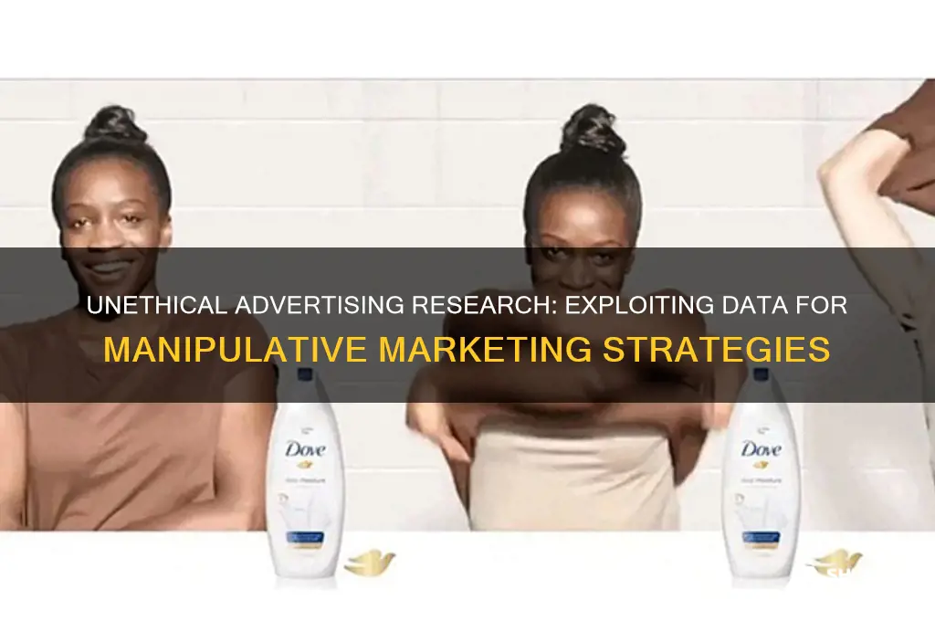 how can advertising research be used unethically