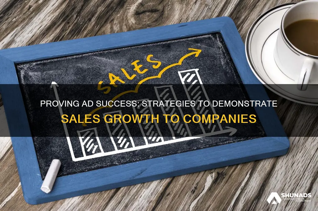 how can an advertiser prove sell increase to a company