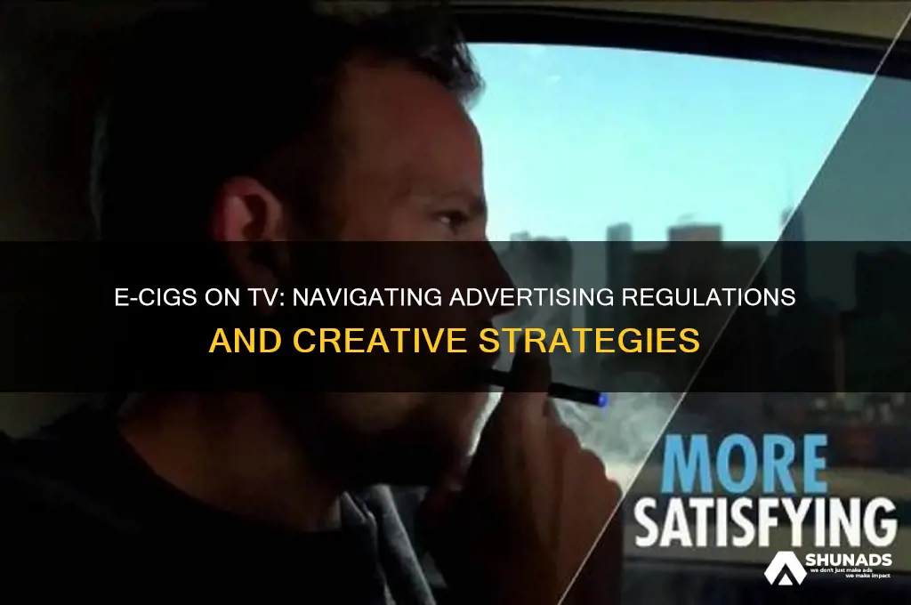 how can e-cigs advertise on tv