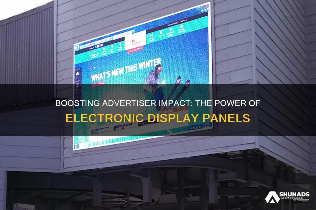 how can electronic display panels benefit an advertiser