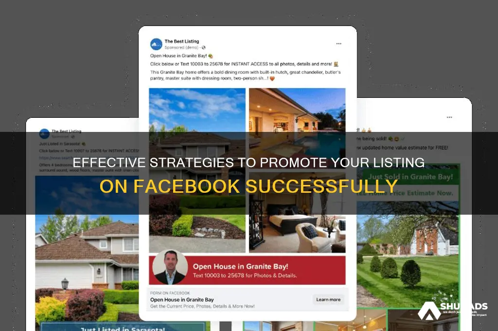how can i advertise a listing on facebook