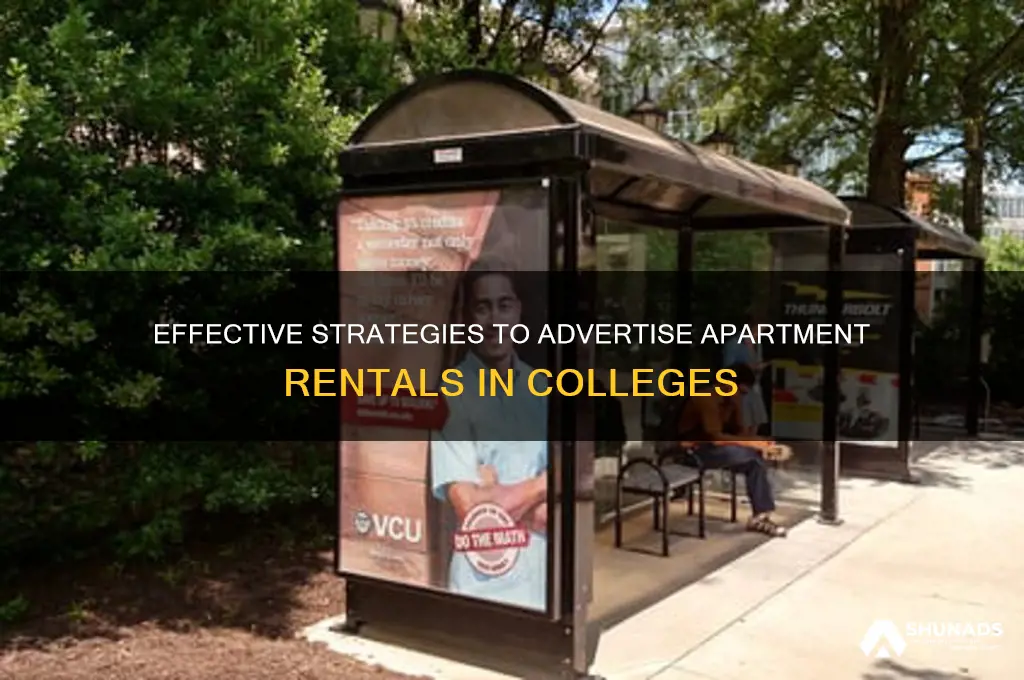 how can i advertise apartment rentals in colleges