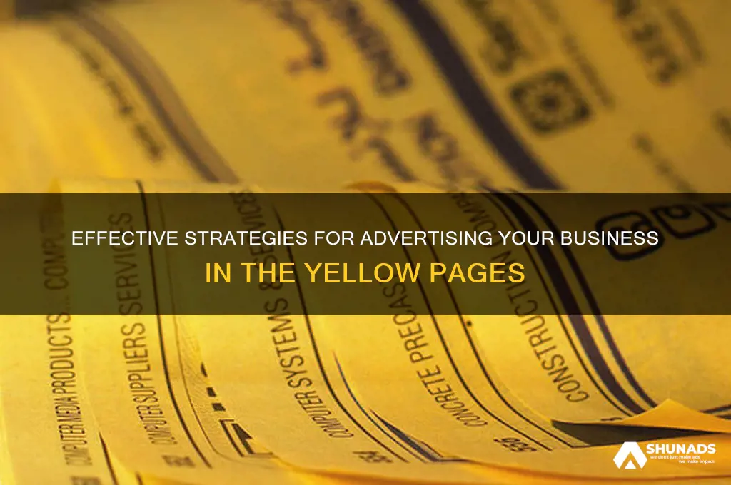 how can i advertise in the yellow pages