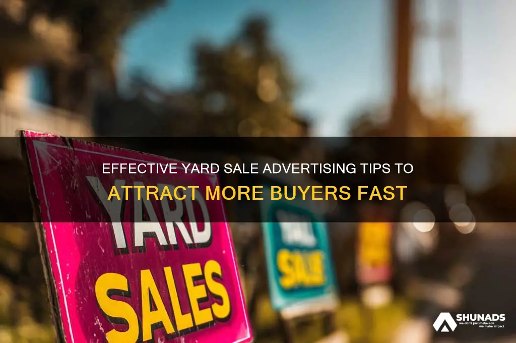 how can i advertise my yard sale