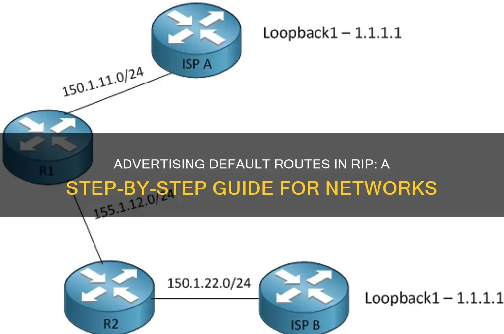 how can i advertise the default route in rip