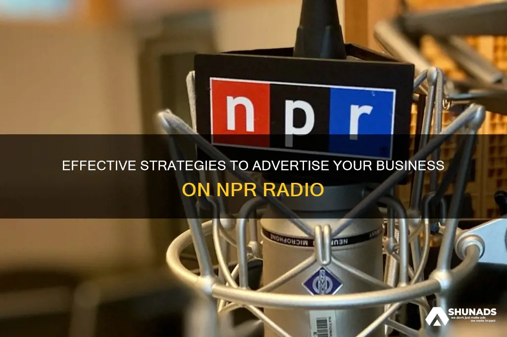 how can i advertise with npr radio