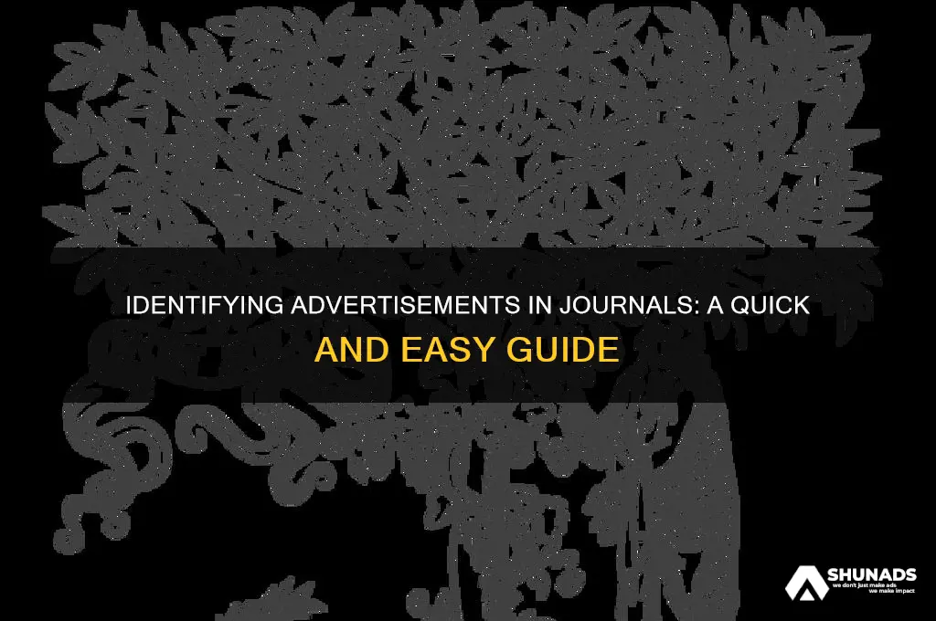 how can i determine if a journal has advertisements