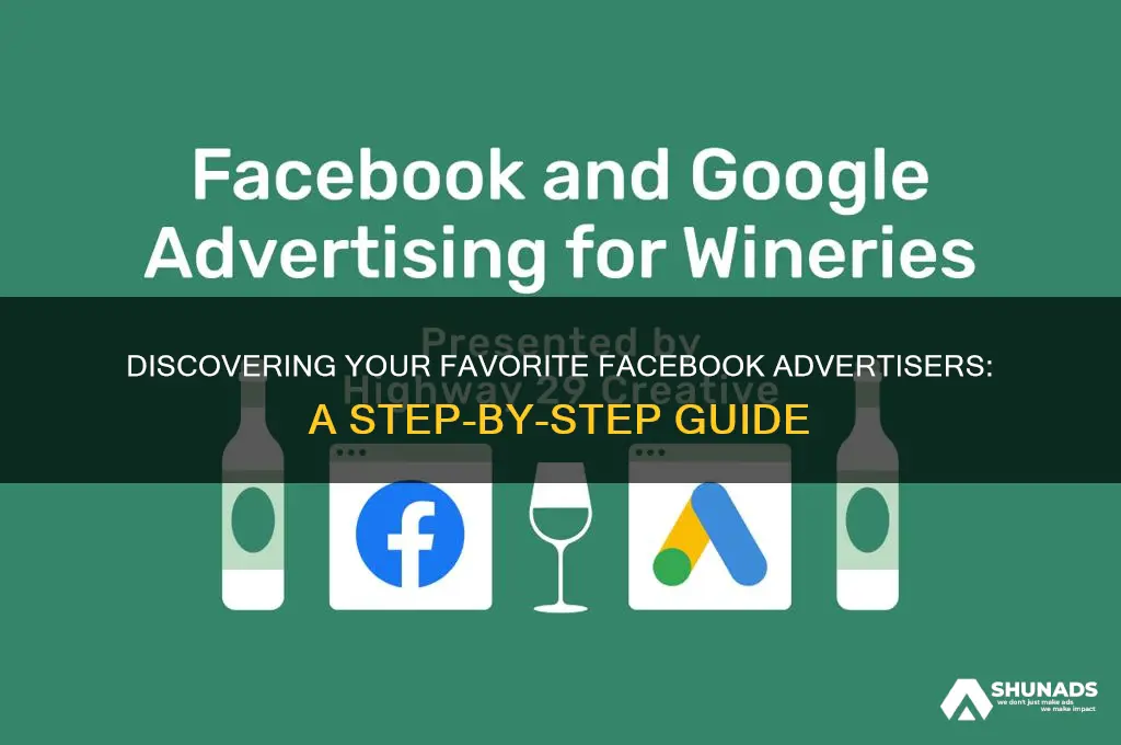 how can i find the advertisers i like on facebook