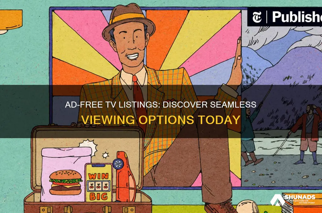 how can i get tv listings without advertisements