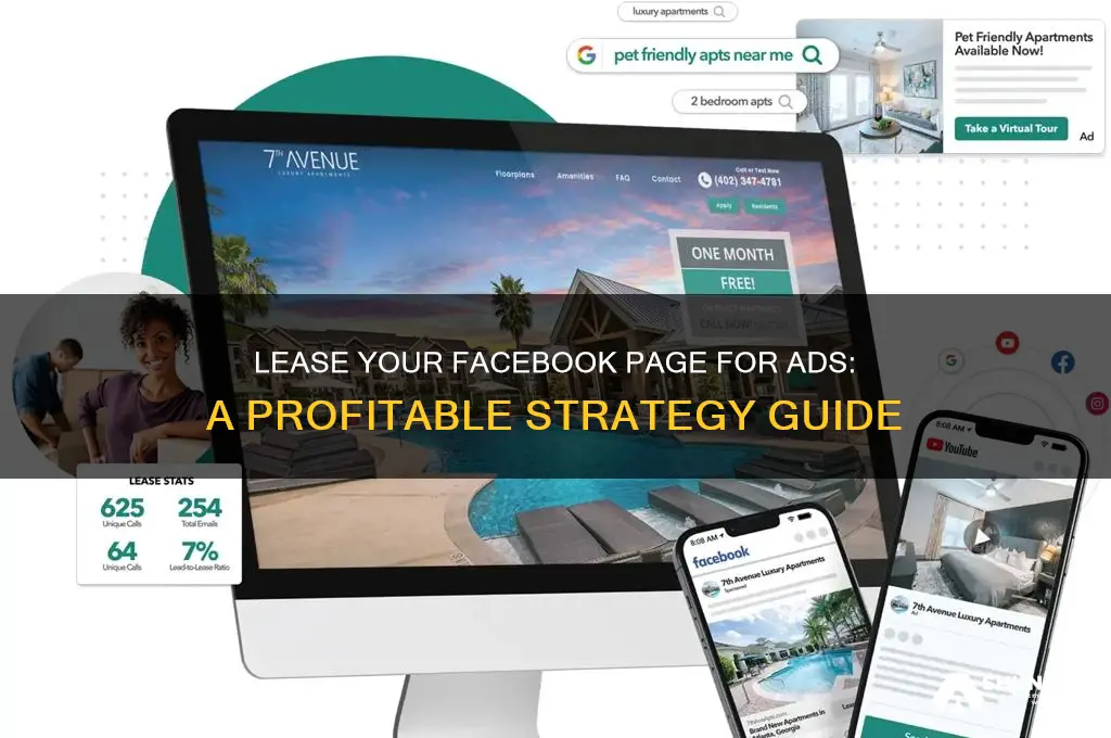how can i lease my facebook page for advertising